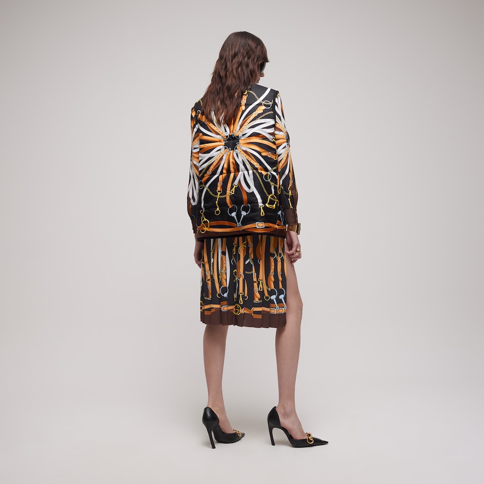 Reversible padded silk twill vest