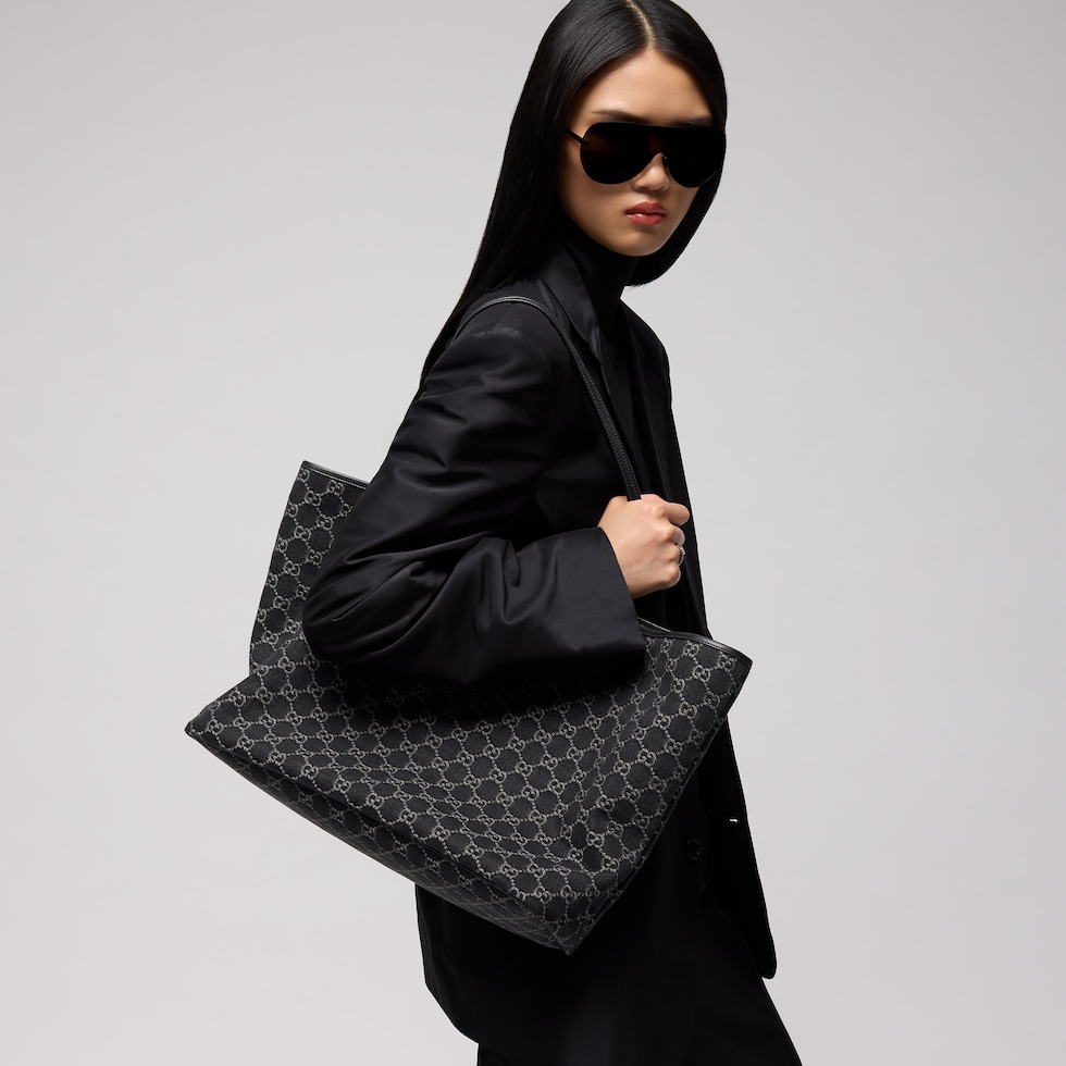 Gucci Tribeca系列大号托特包