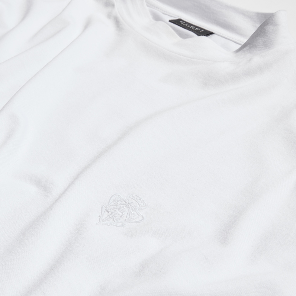 T-shirt en jersey de soie léger avec broderie