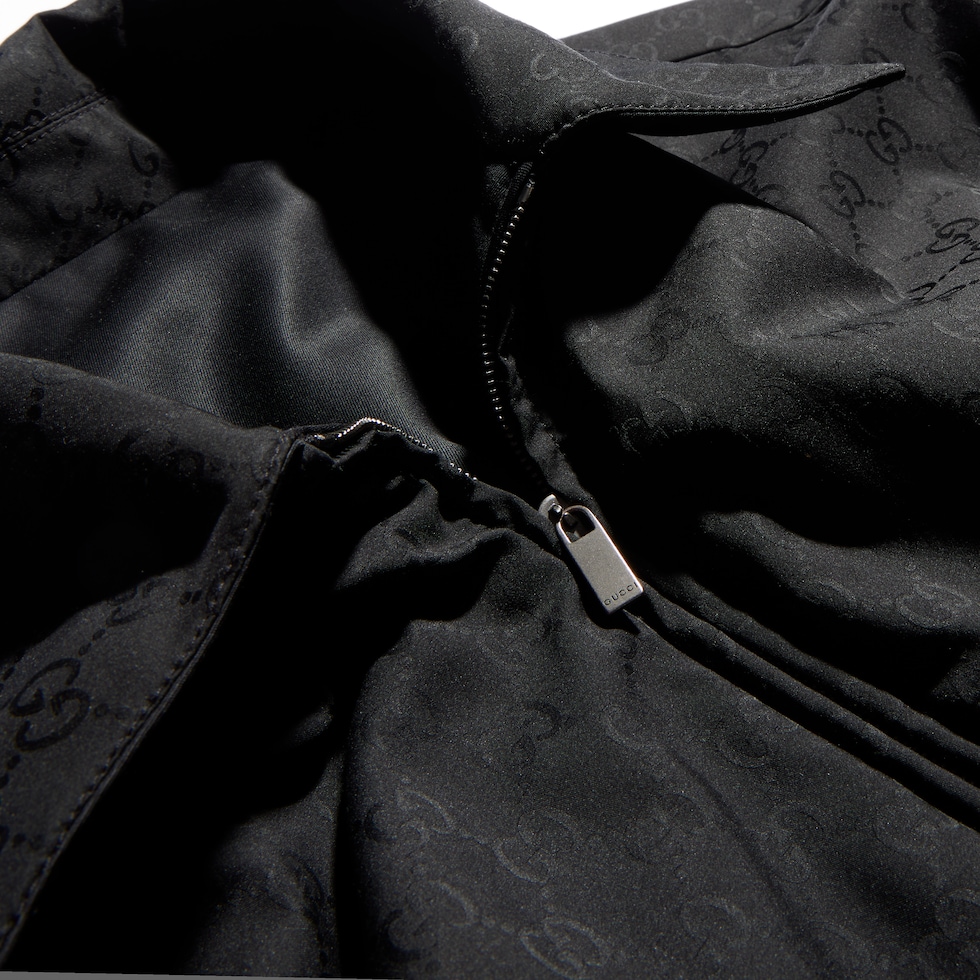 Reversible wool zip jacket
