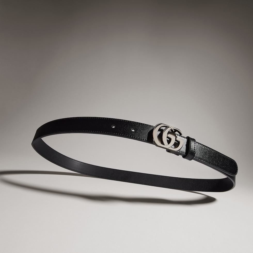 Thin belt with Double G buckle