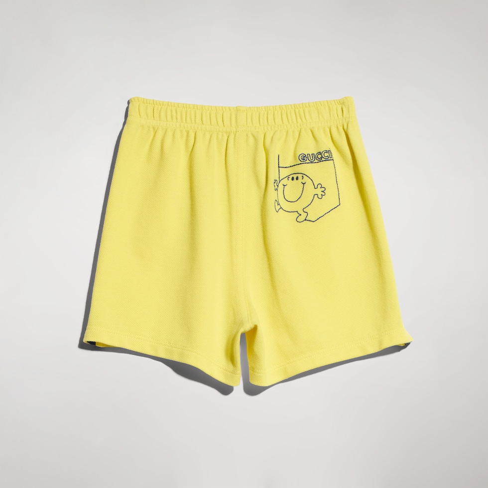 Shorts neonato in cotone con ricamo