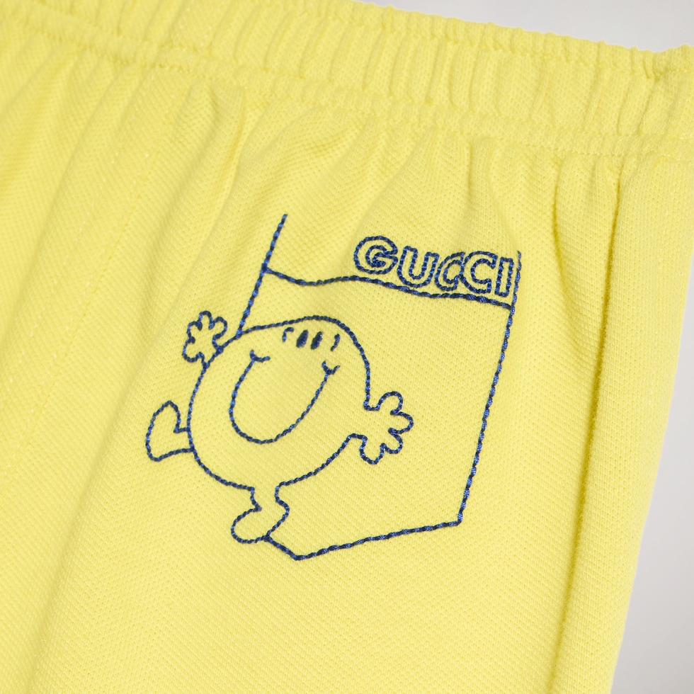 Shorts neonato in cotone con ricamo