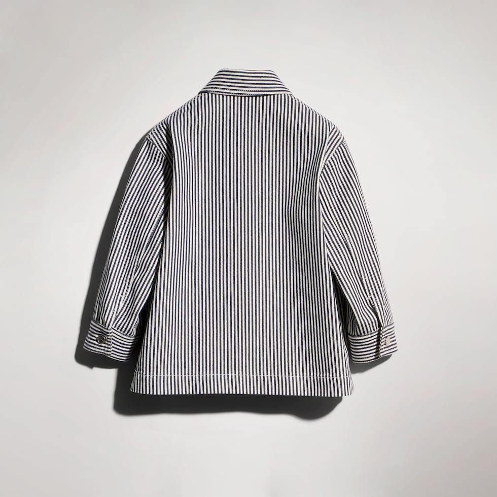 Children's striped denim jacket