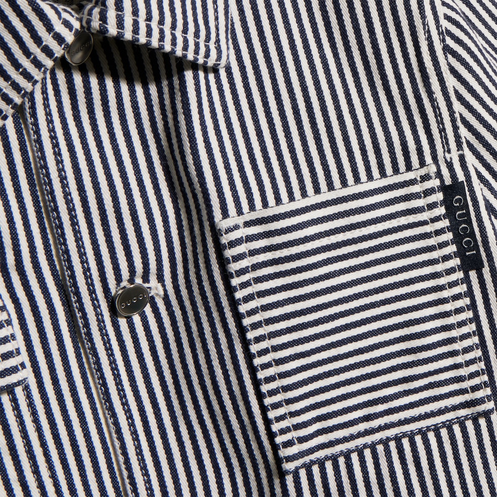 Children's striped denim jacket