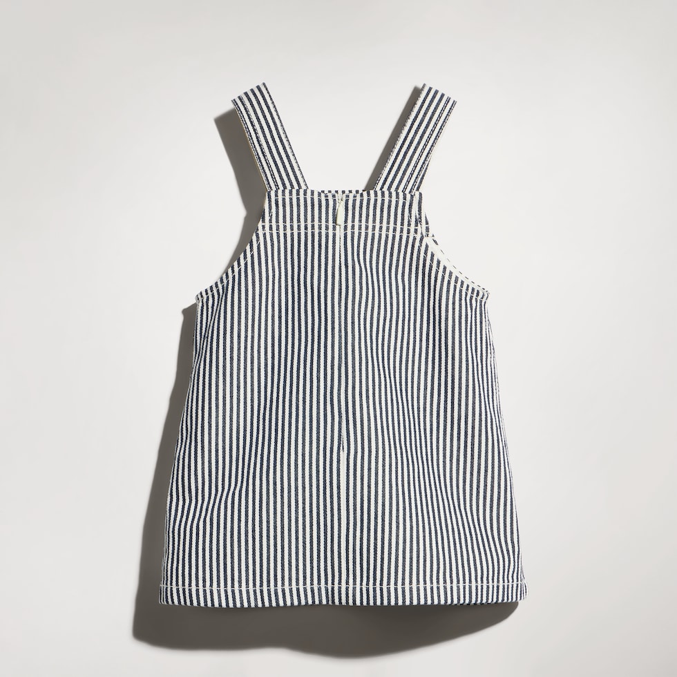 Baby striped denim dress
