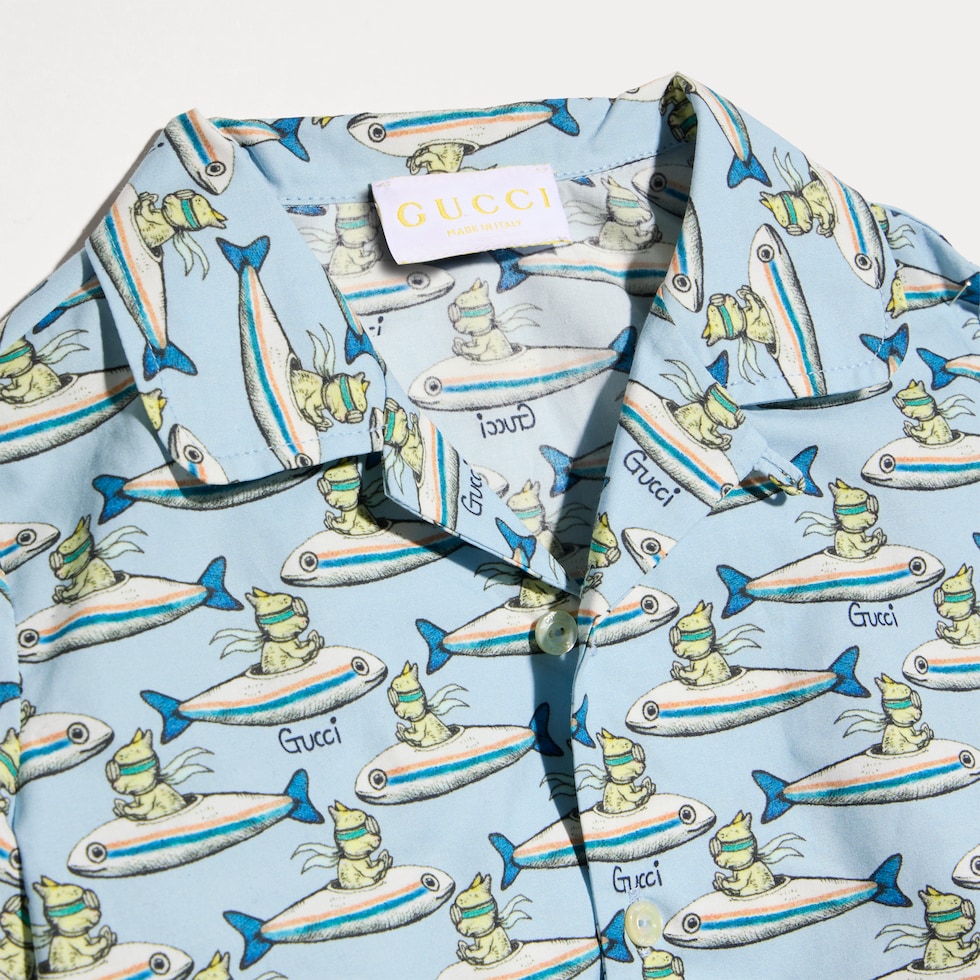 Chemise pour bébé en coton imprimé