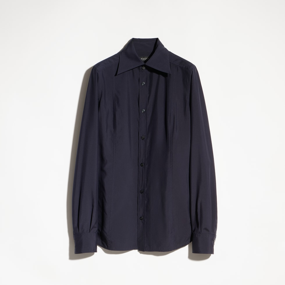 Silk poplin shirt