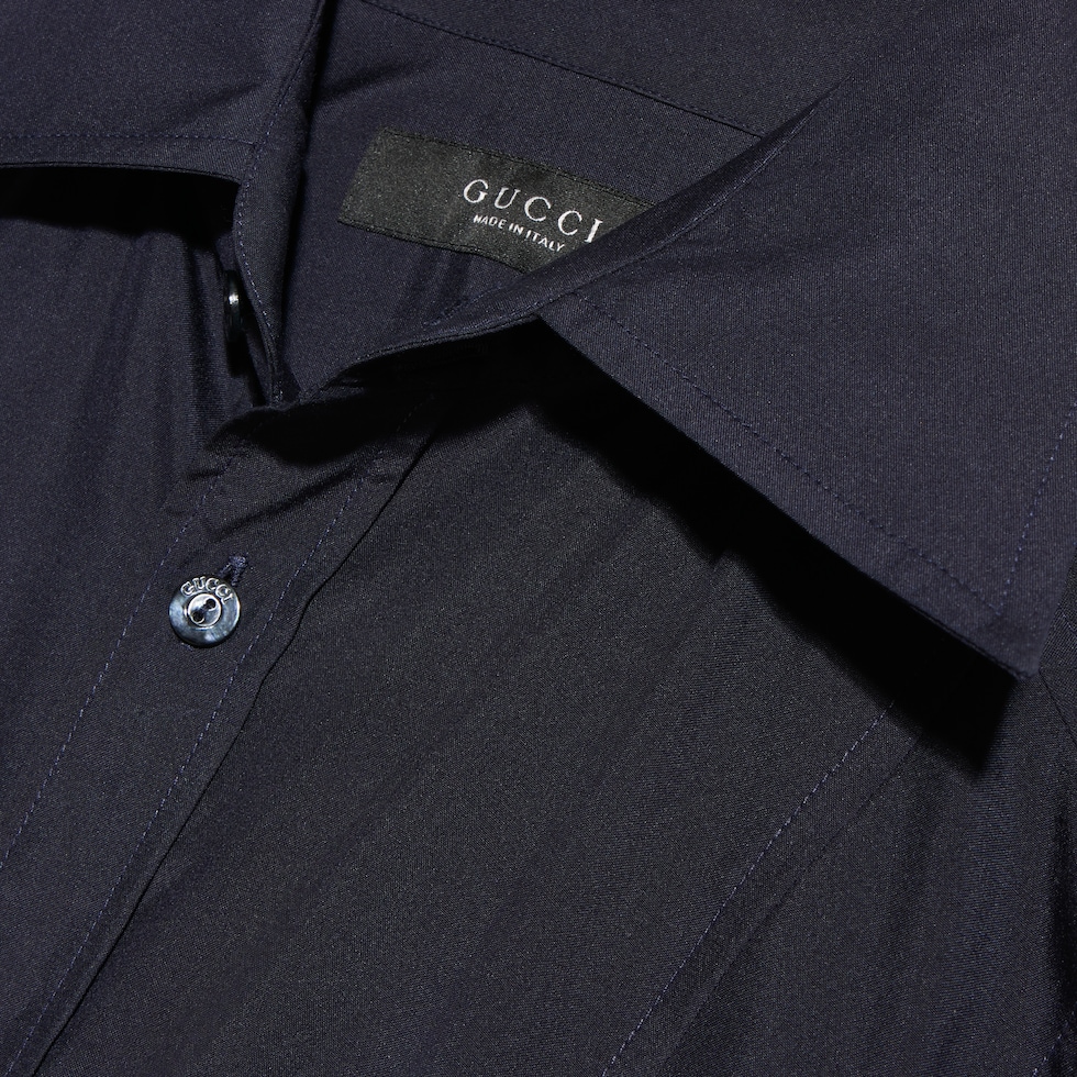 Silk poplin shirt