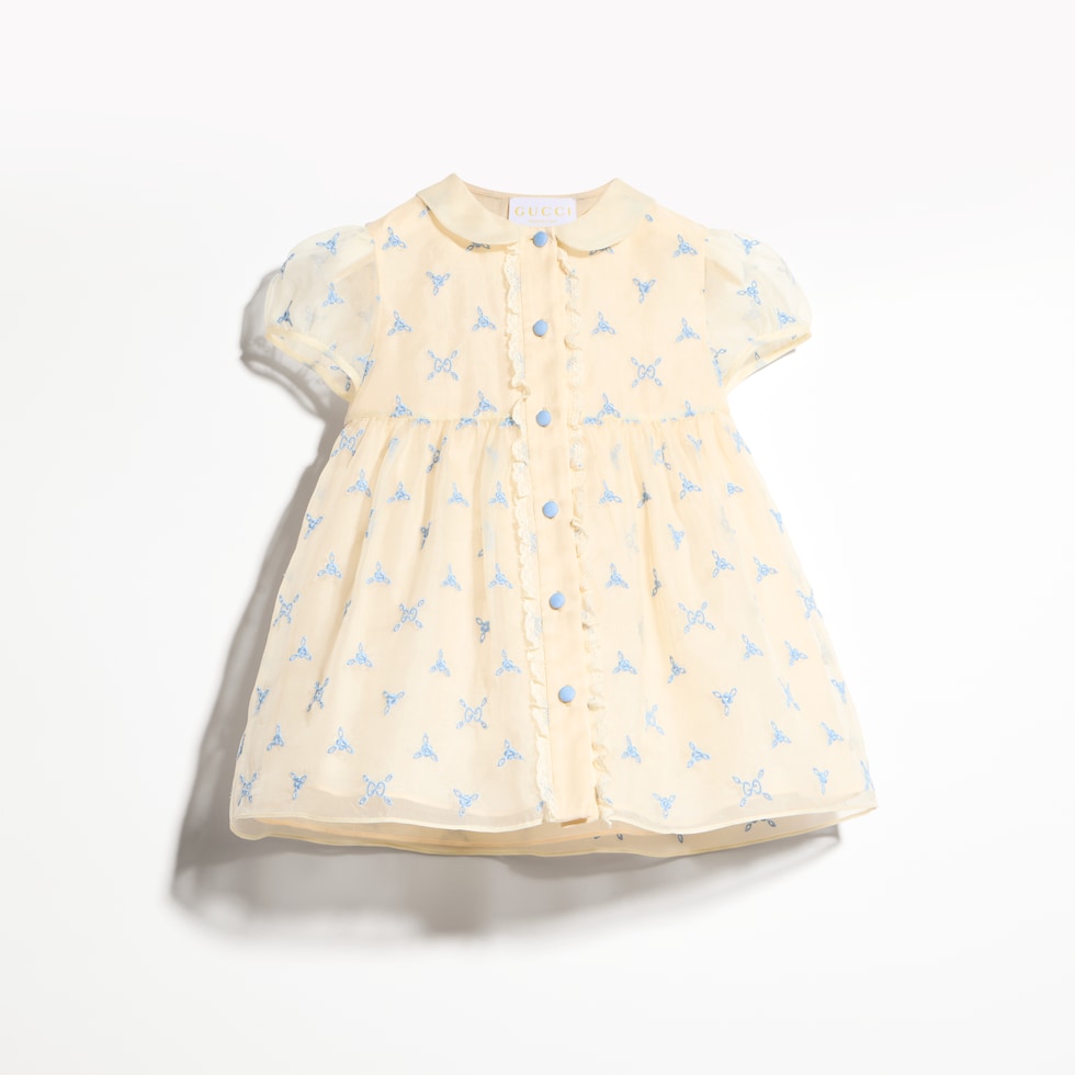 Baby embroidered silk dress