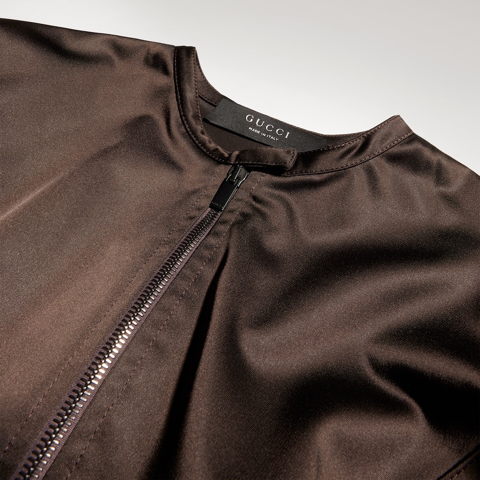 Stretch acetate duchesse jacket