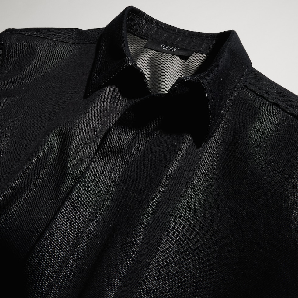 Cotton silk shirt with embroidery