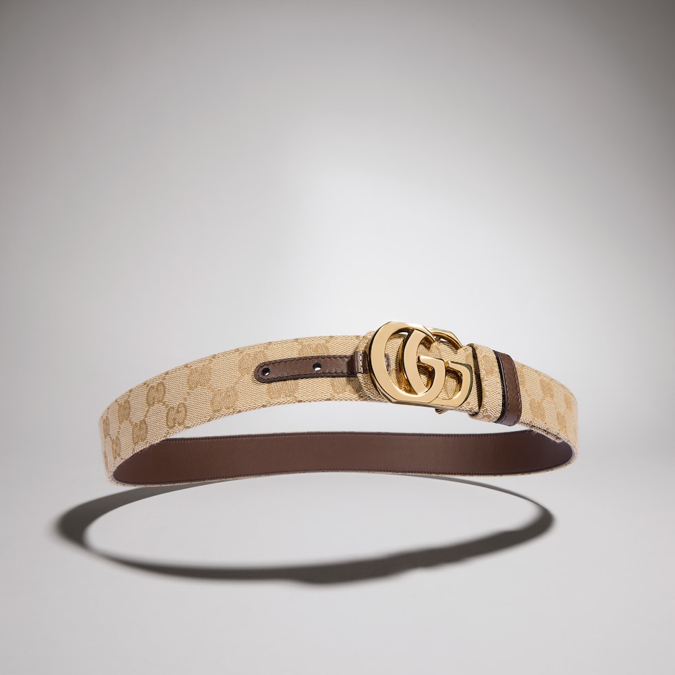 Reversible belt with Double G buckle