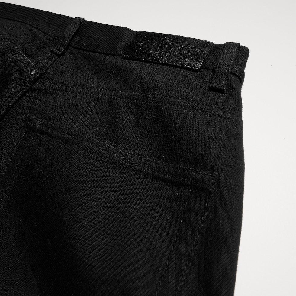 Pantalon en denim en coton lavé
