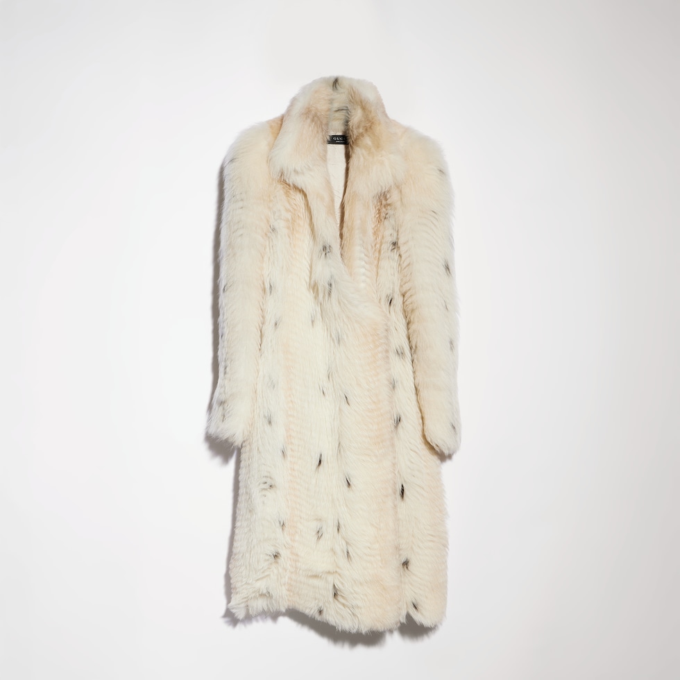 Long hair shearling coat