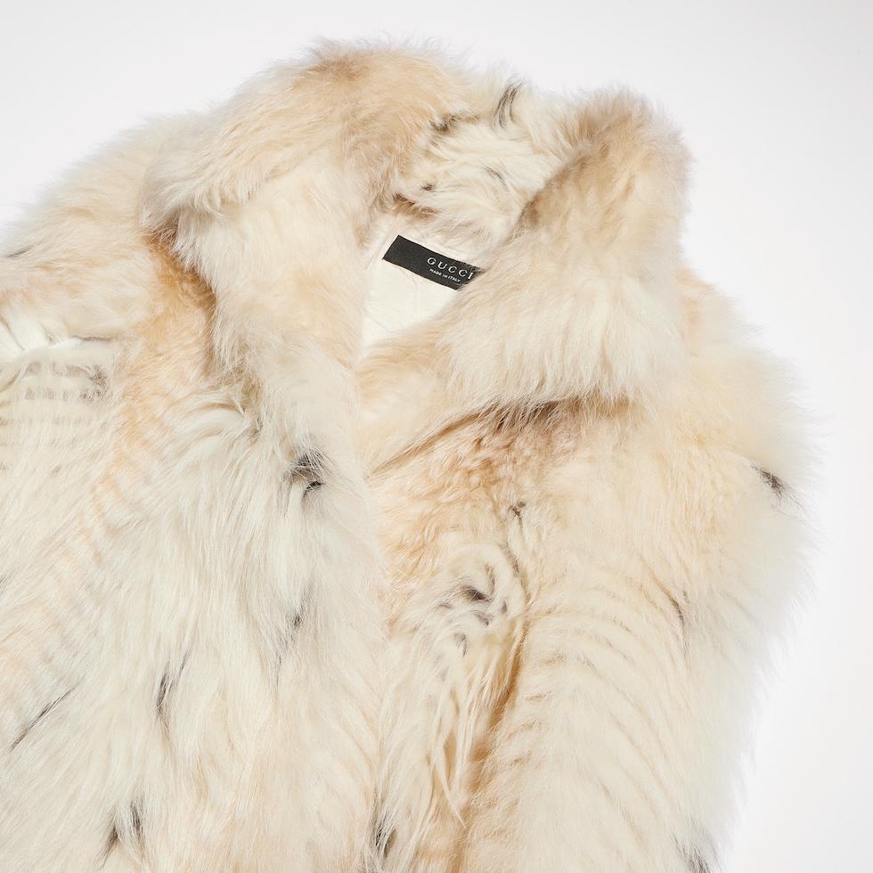 Long hair shearling coat