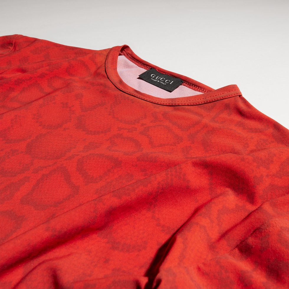 Printed stretch jersey T-shirt