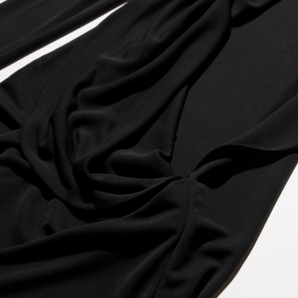 Viscose crêpe jersey dress with split