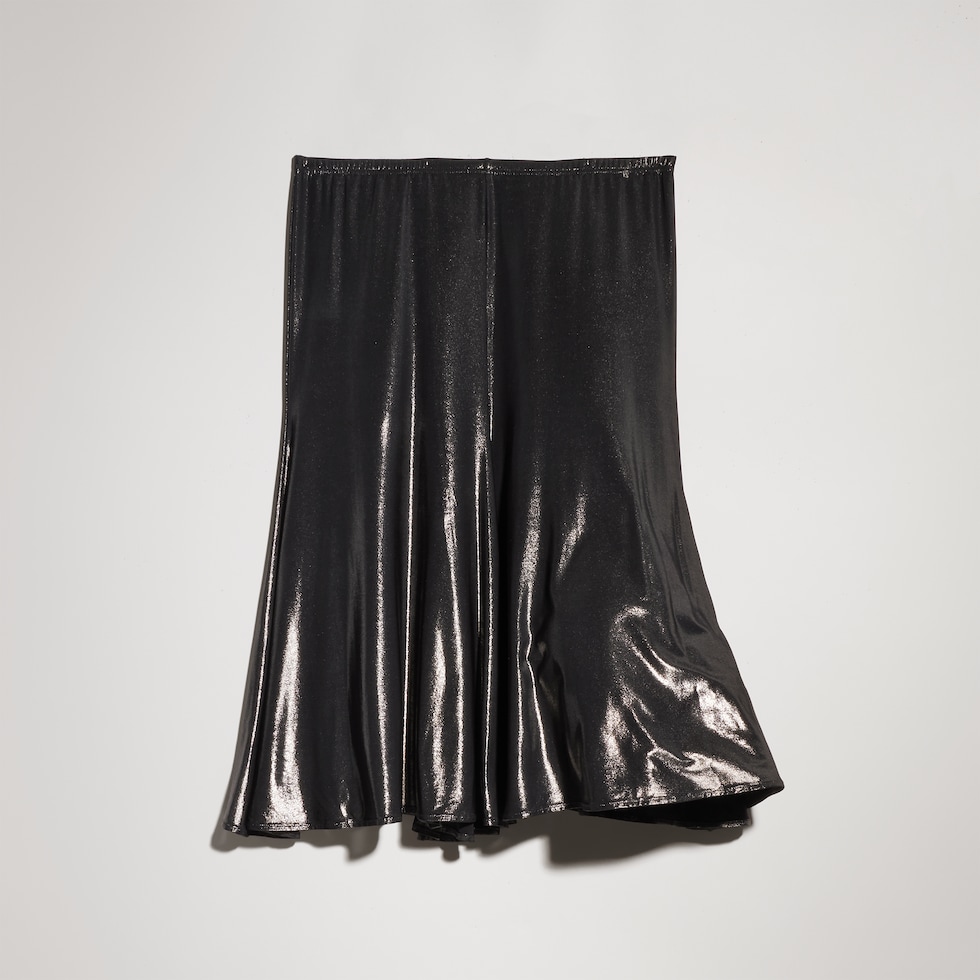 Fluid jersey midi skirt