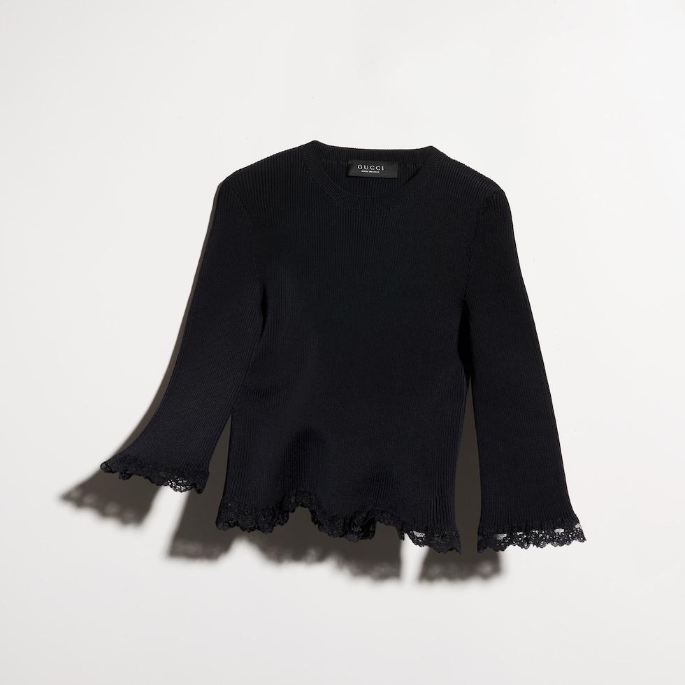 Fine matte viscose rib top