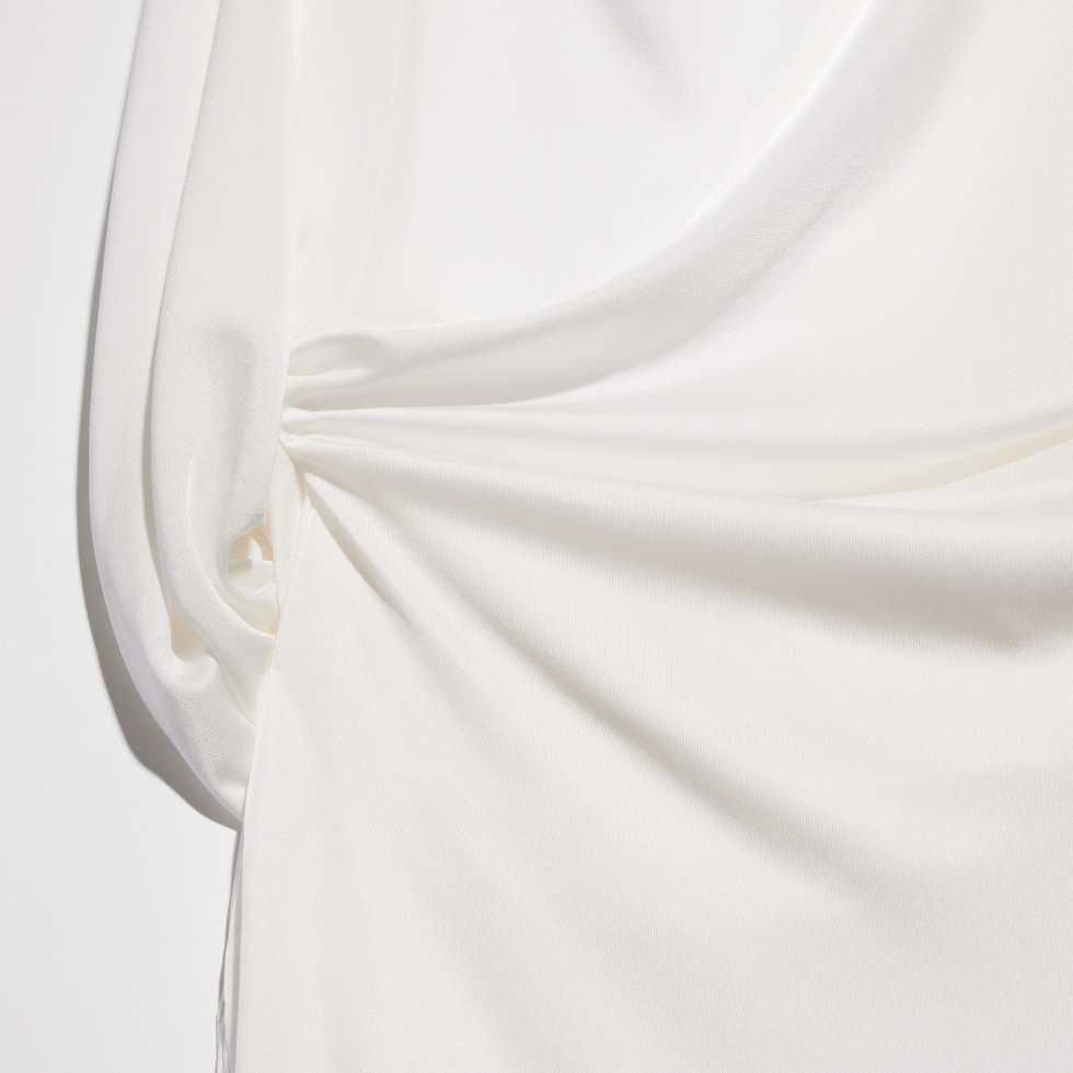 Viscose jersey draped dress