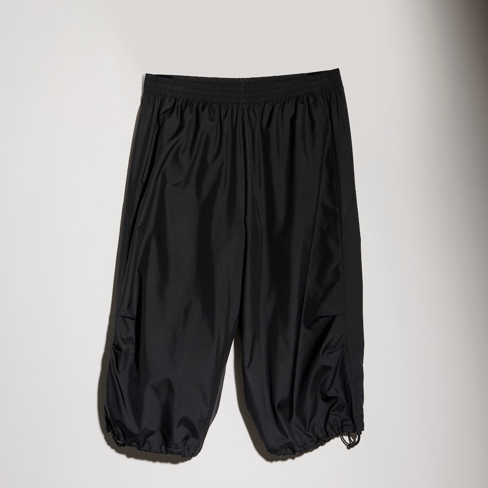 Technical silk poplin bermuda
