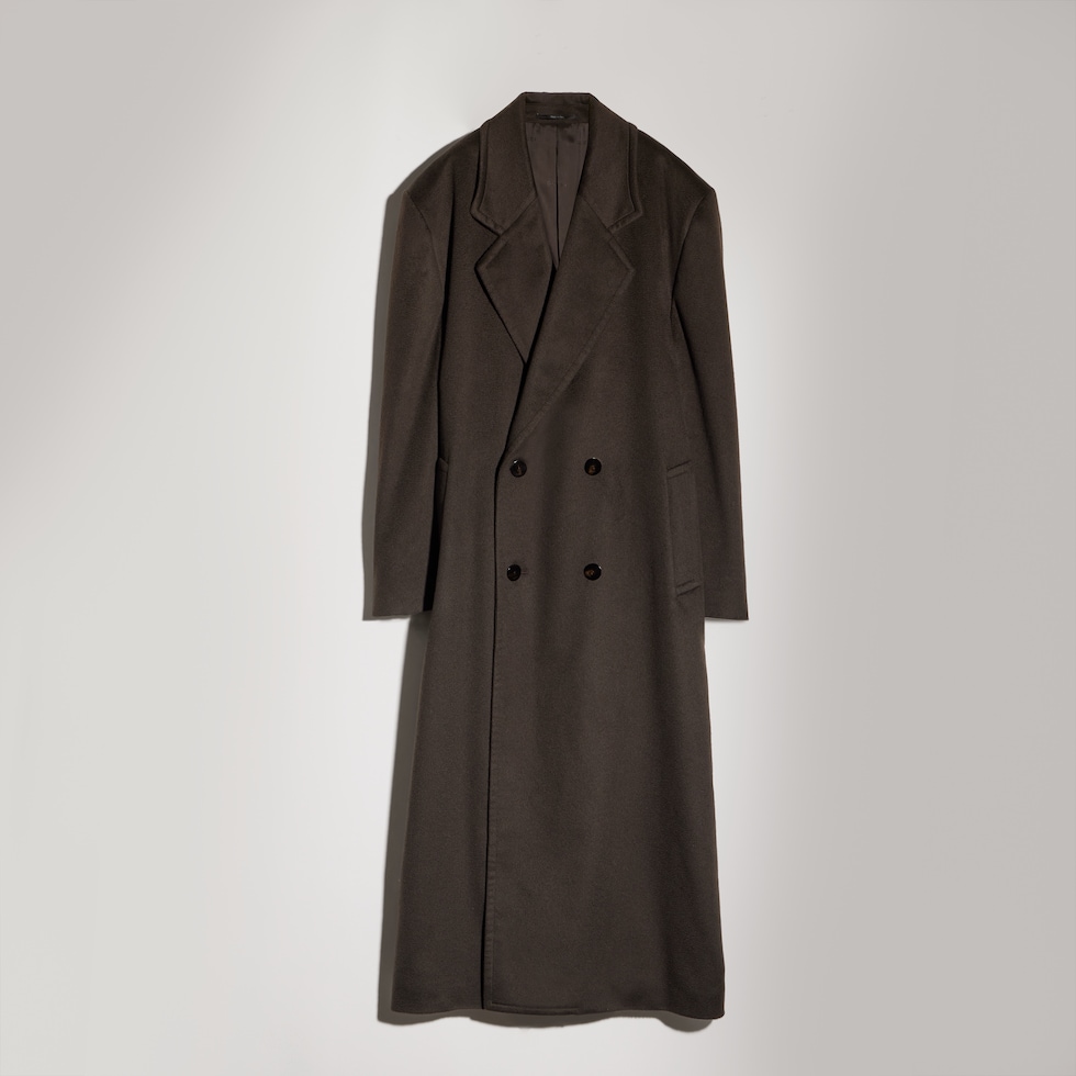 Soft cashmere long coat