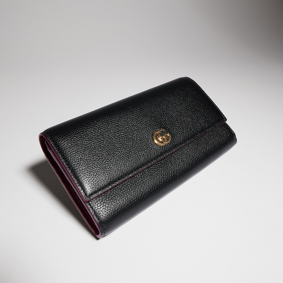 Bi-color GG Marmont continental wallet