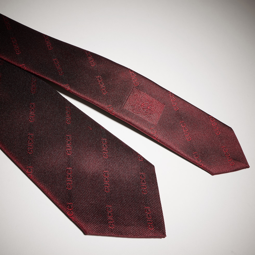 Gucci silk jacquard tie
