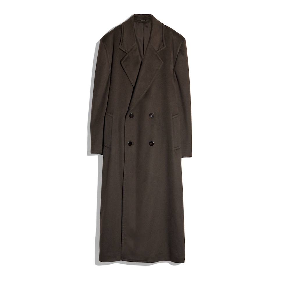 Soft cashmere long coat