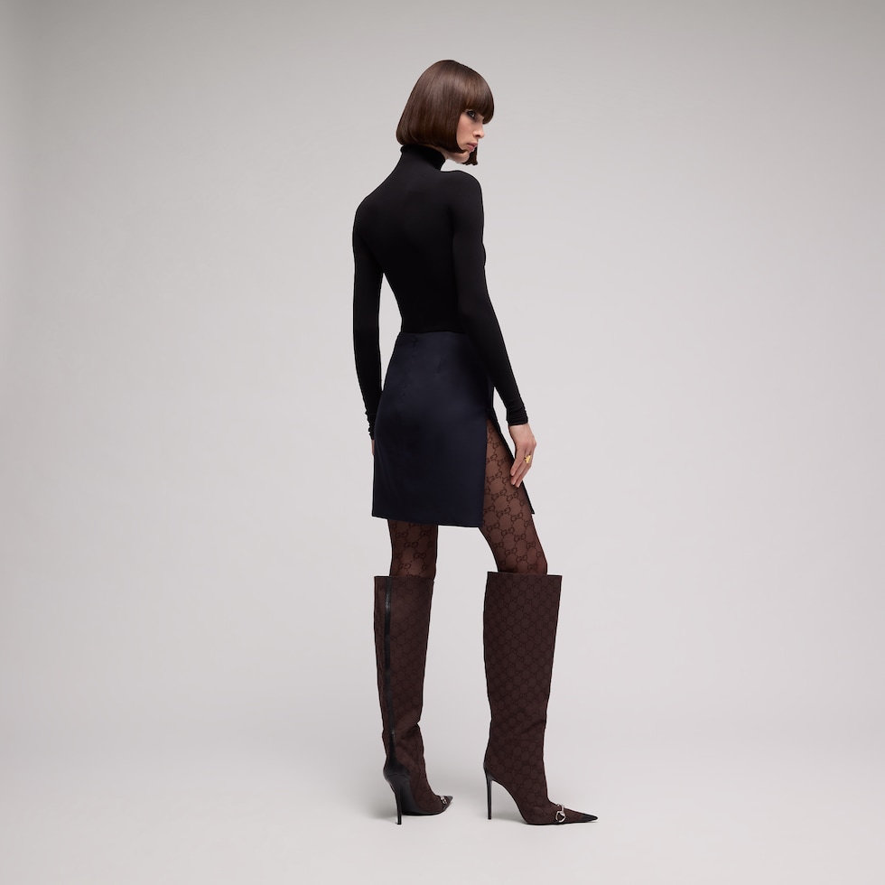 Light wool mini skirt