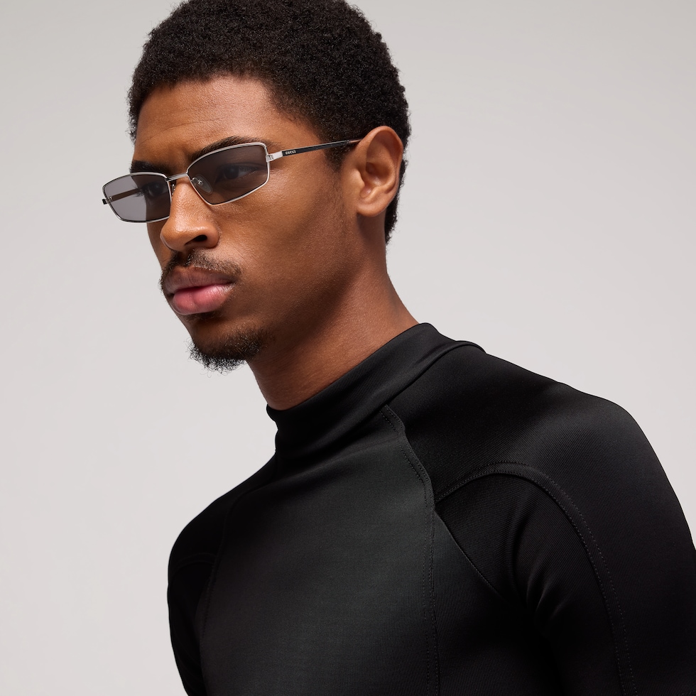Rectangular frame sunglasses