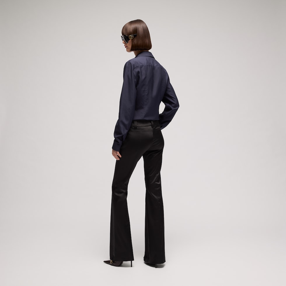 Stretch acetate duchesse pants