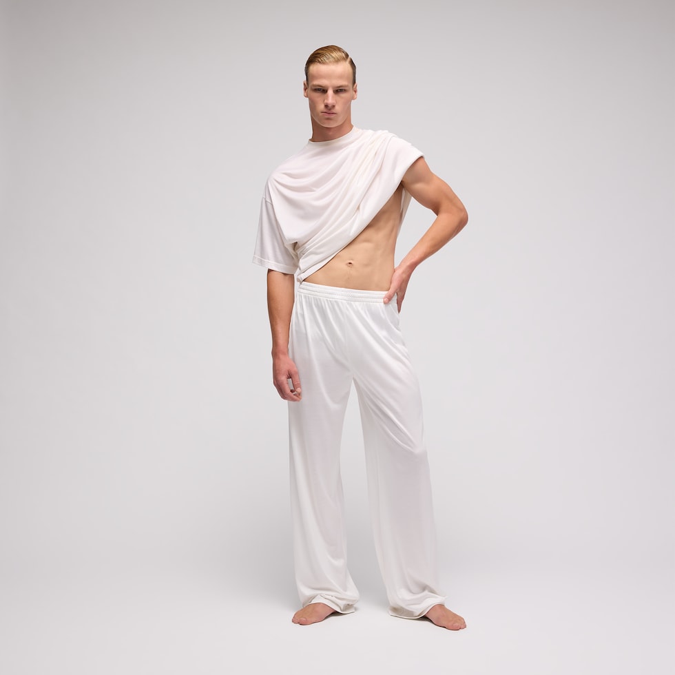 Light silk jersey sportswear pants