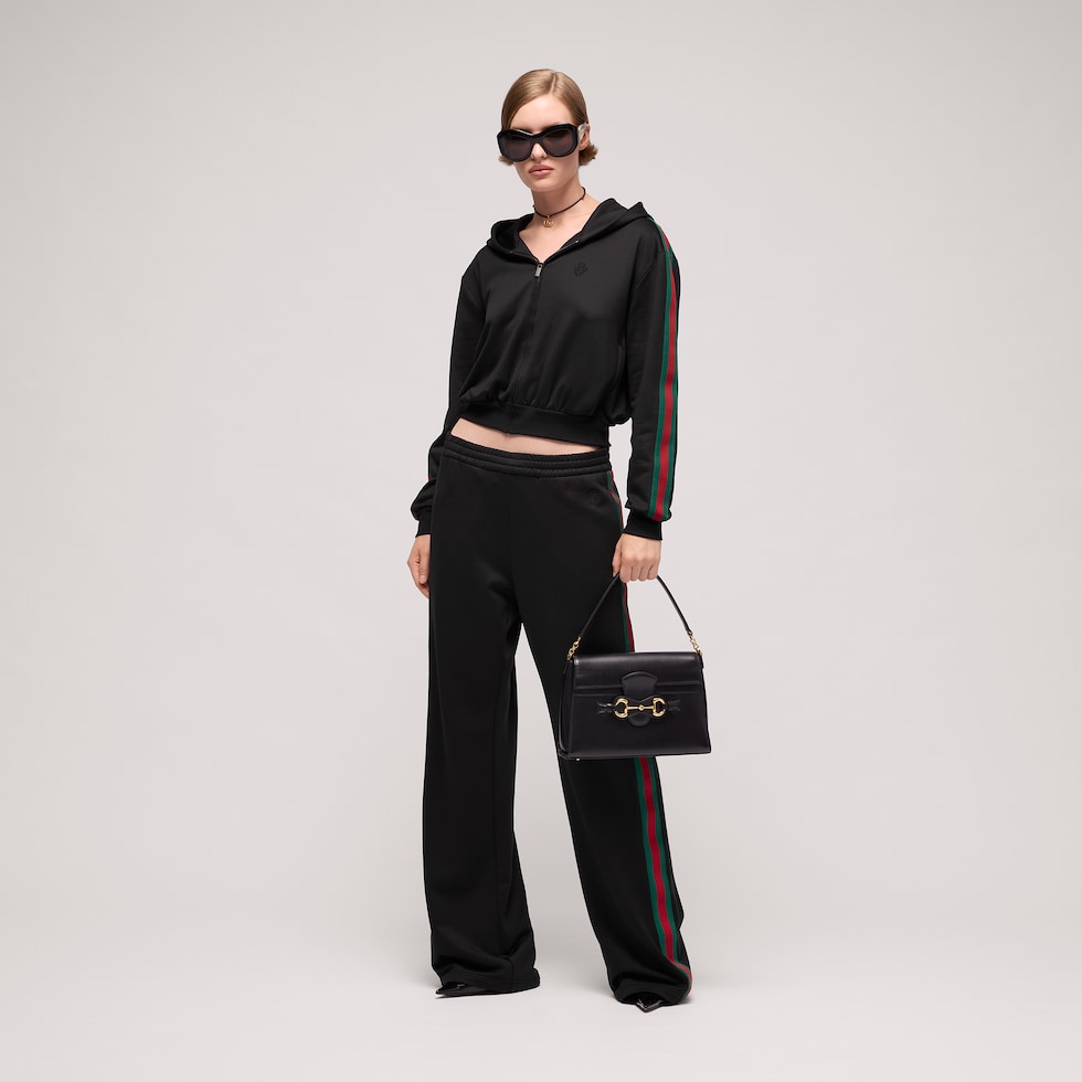 Cotton jersey zip jacket with Web