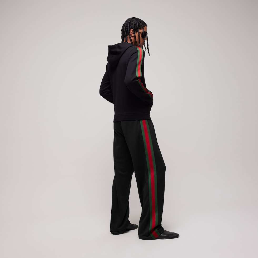 Silk cotton sportswear pants with Web