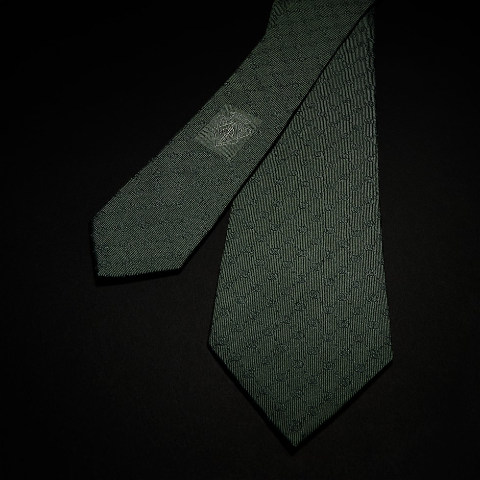 Krawatte aus Seide und Wolle mit GG Jacquard