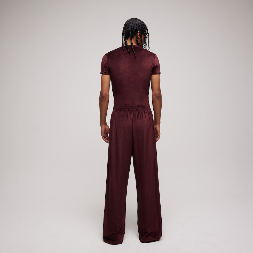 Silk stretch jersey sportswear pants