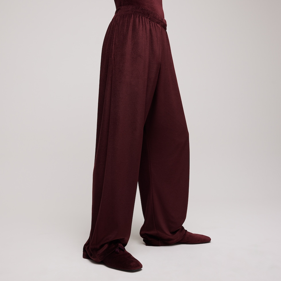 Silk stretch jersey sportswear pants