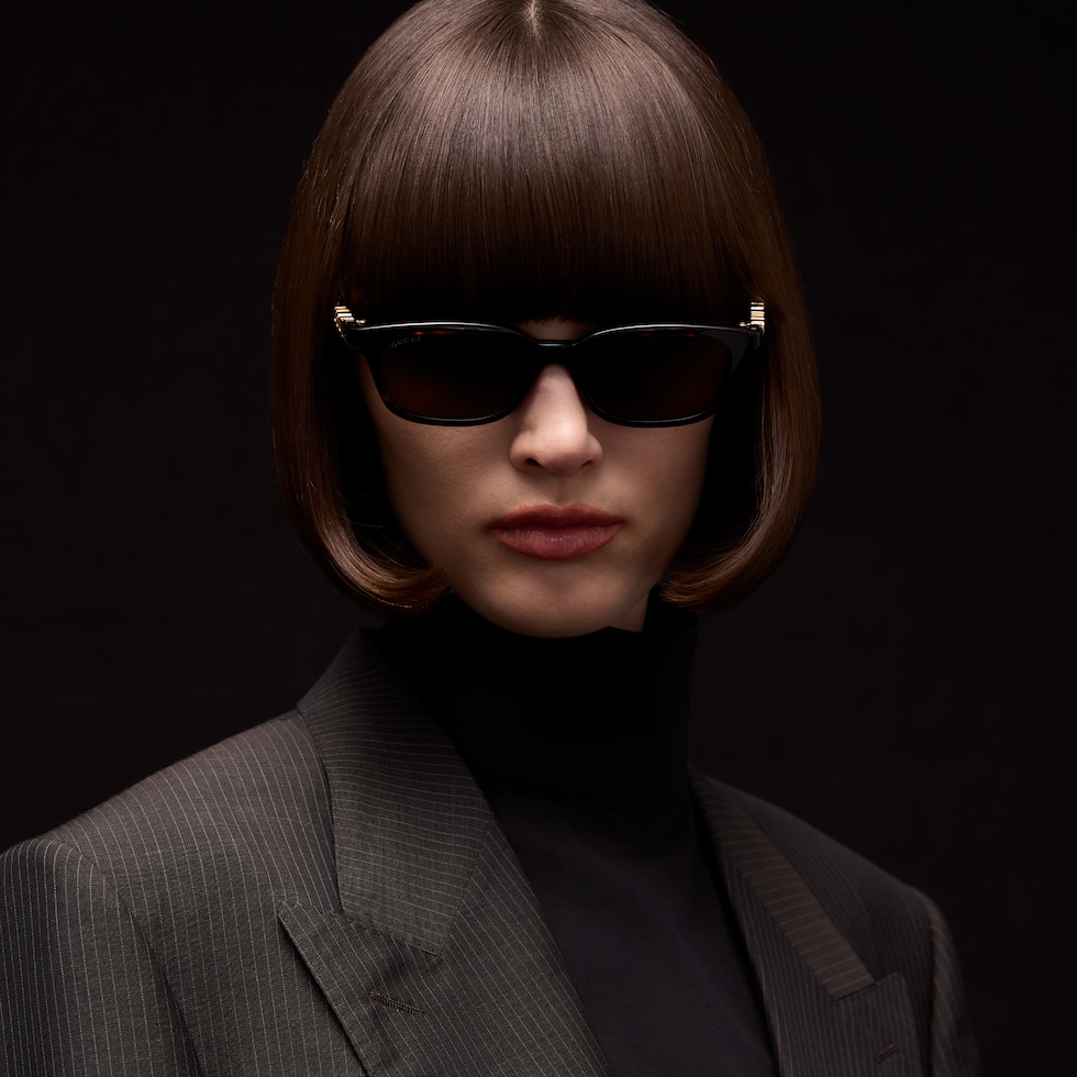 Rectangular-frame sunglasses