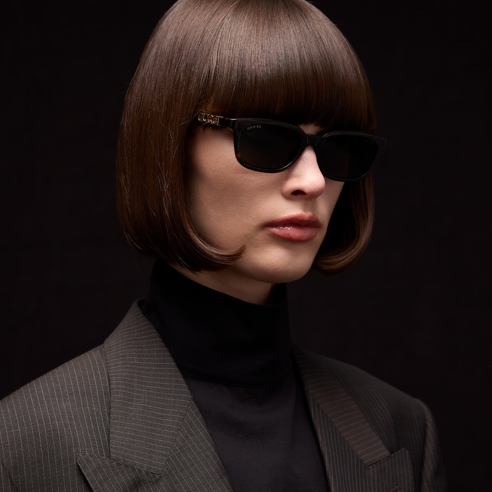 Rectangular-frame sunglasses