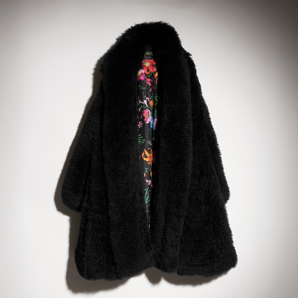 Long soft shearling coat