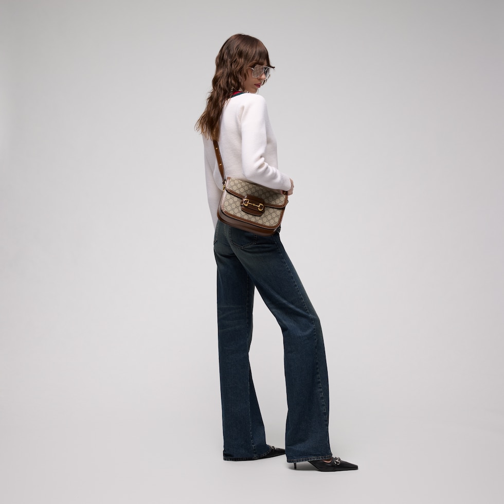 Mittelgroße Gucci Horsebit 1955 Schultertasche