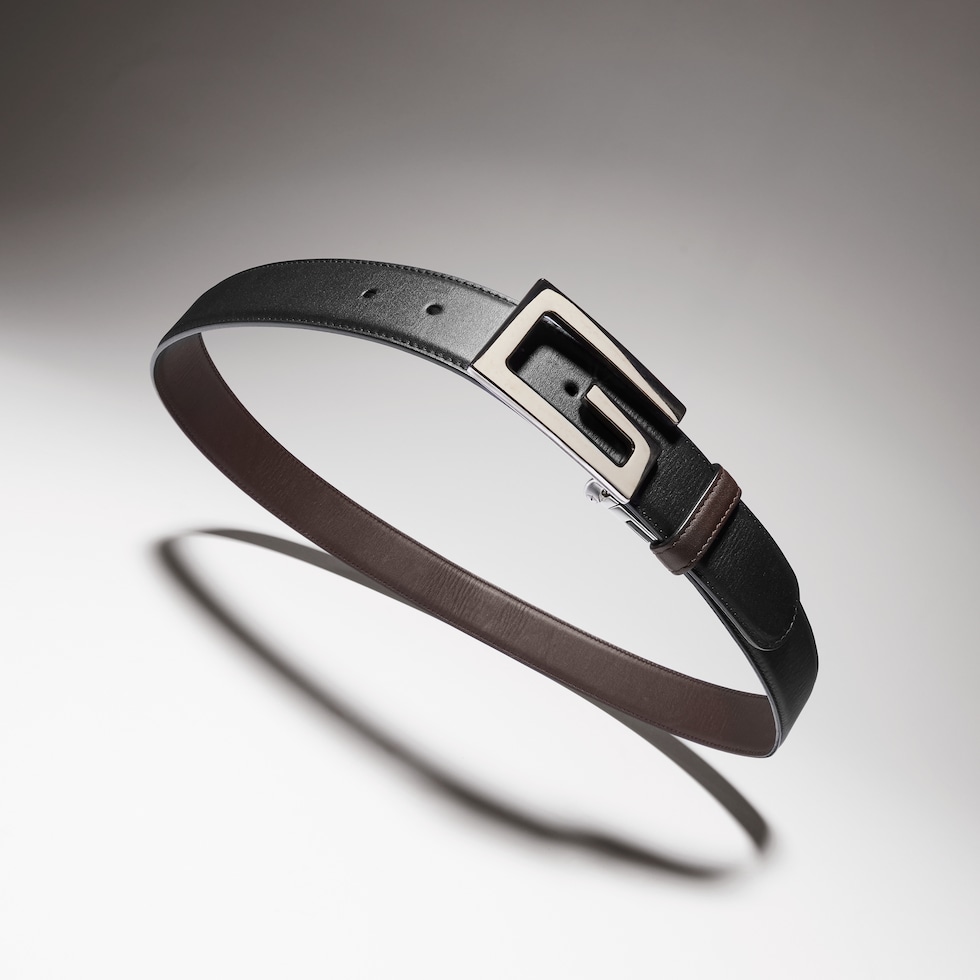 Reversible belt with Square G buckle