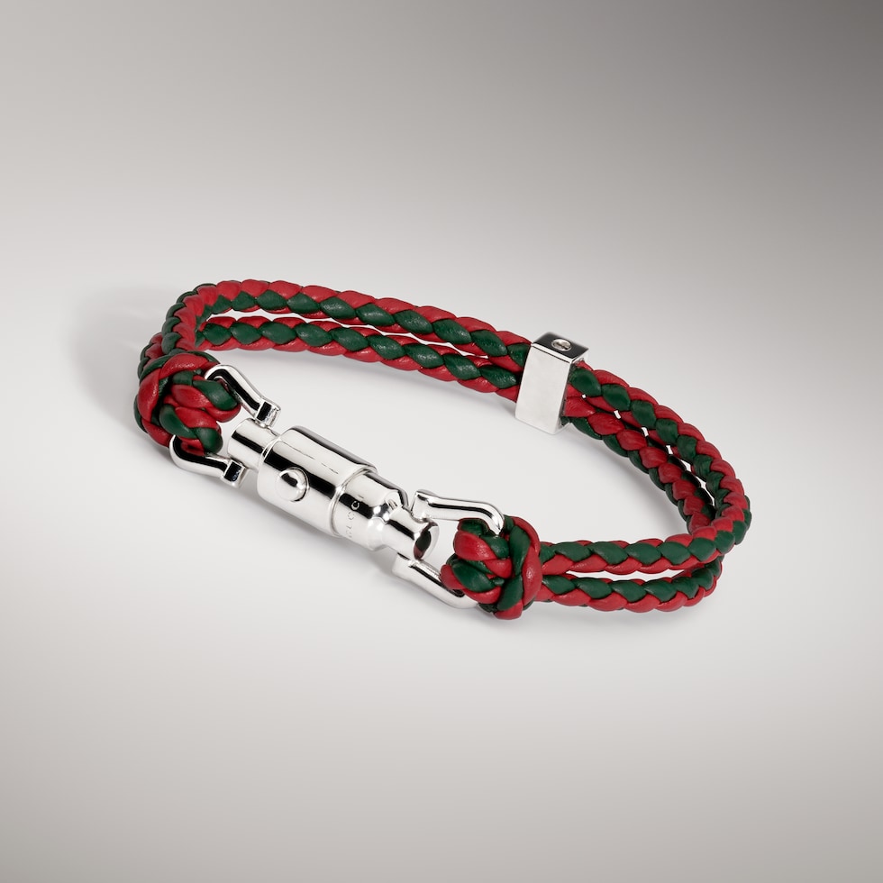 Bracelet tressé avec détail piston