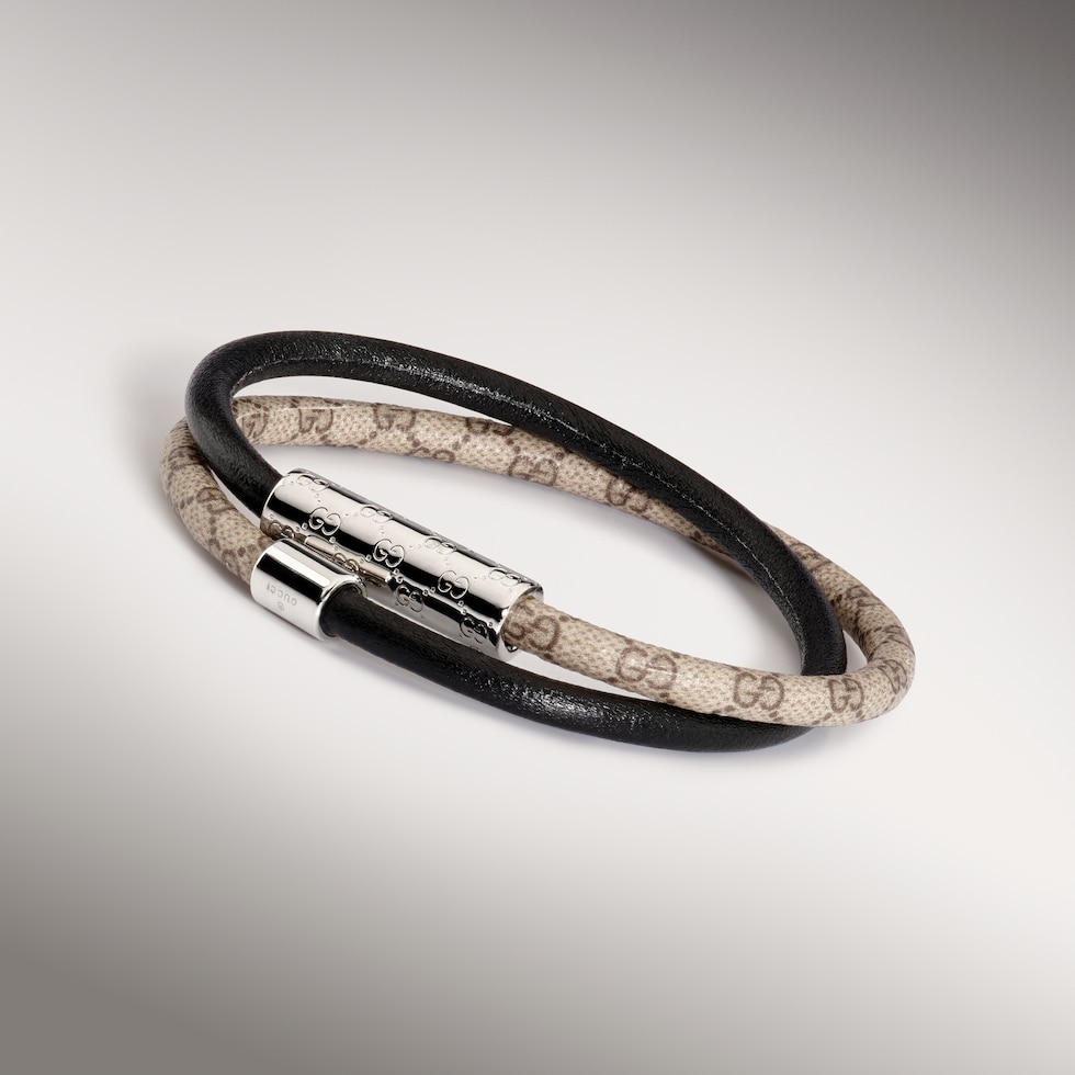 Double bracelet avec détail GG