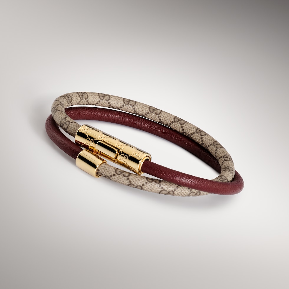 Double bracelet avec détail GG