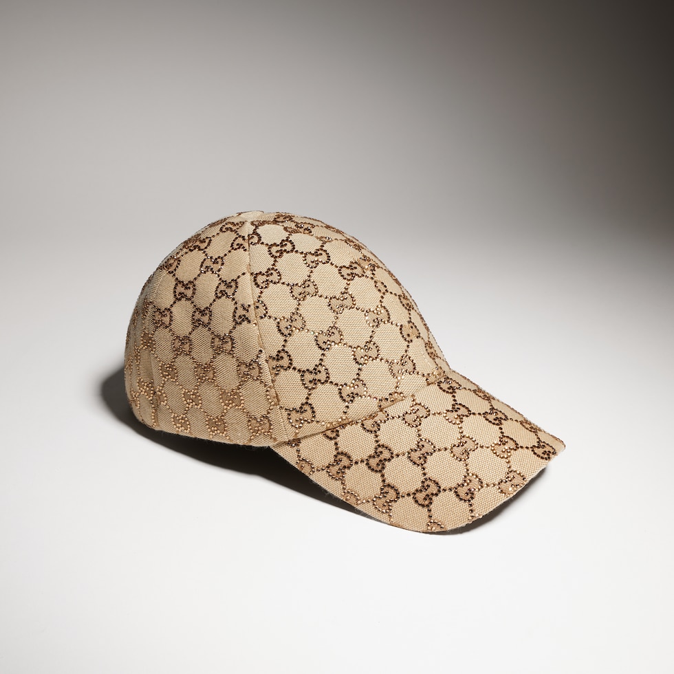 Casquette en toile GG avec cristaux