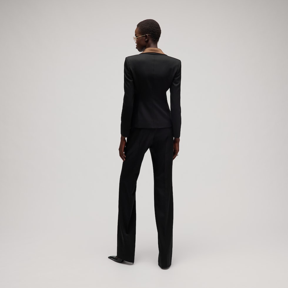 Veste en laine grain de poudre