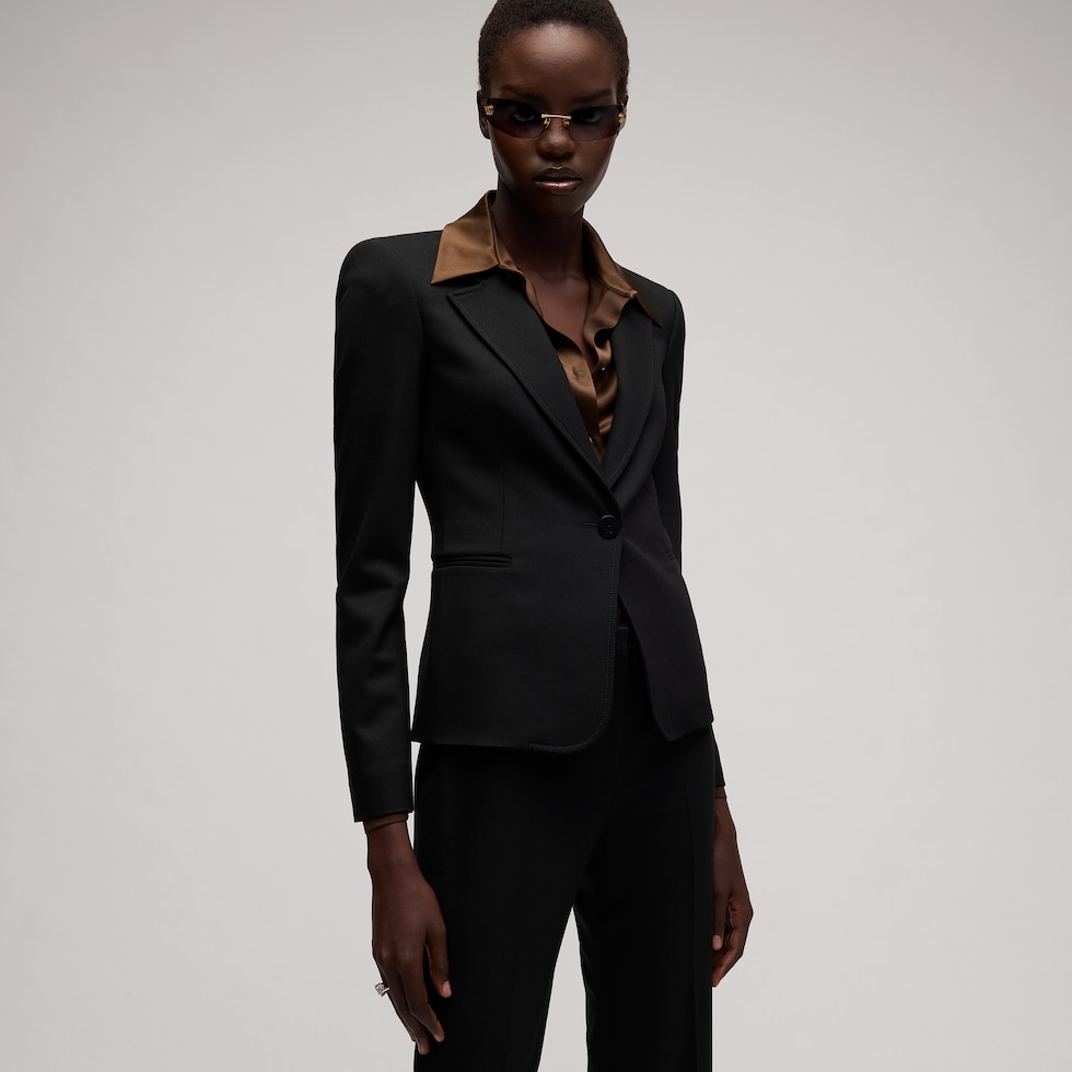 Veste en laine grain de poudre